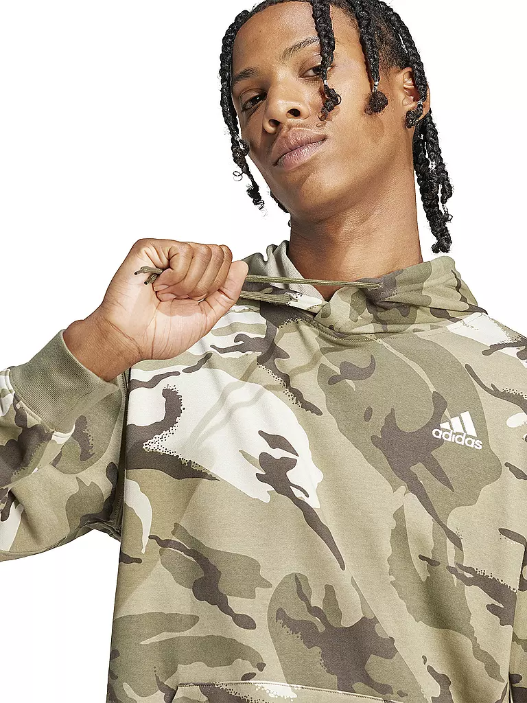 ADIDAS Herren Hoodie Seasonal Essentials Camouflage olive